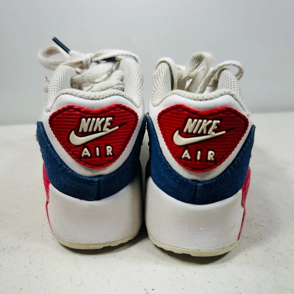 NIKE Air Max 90 Red White Blue DA9055-100 Size Youth 11C